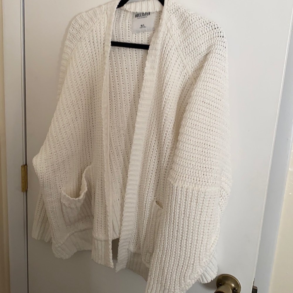 White fluffy cardigan